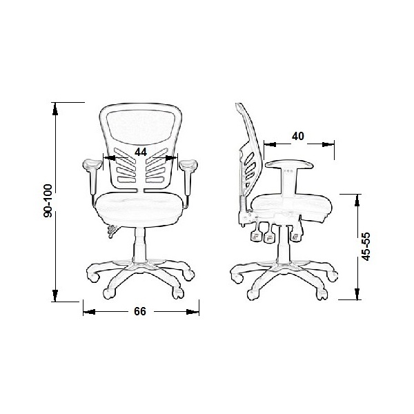 Fotel HG0001 czarny ( bez zagłówka ) - Stema