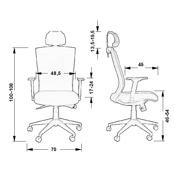 Fotel obrotowy HG-0004F czarny Stema