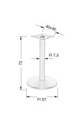 Podstawa stolika metalowa NY-B006/72 - ∅ 57 cm, czarny Stema