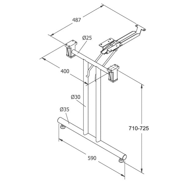 Stelaż składany SC-921 alu głębokość 59 cm - Stema