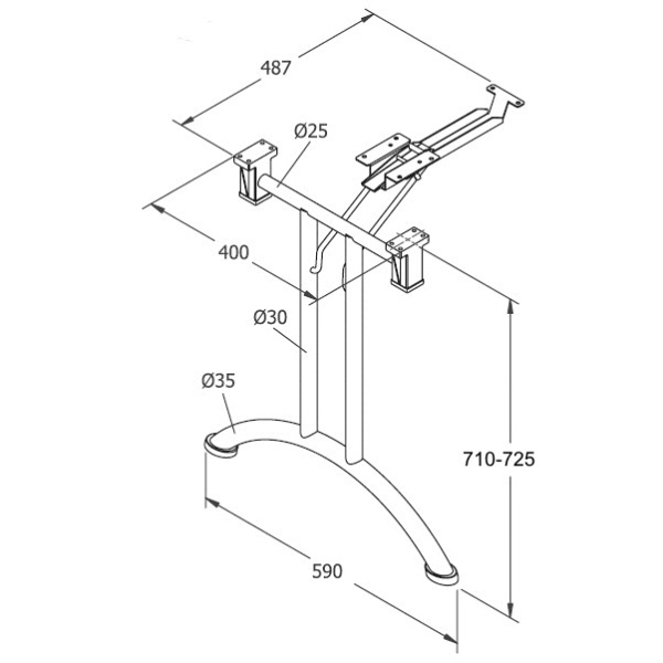 Stelaż składany czarny SC-922 głębokość: 59 cm - Stema