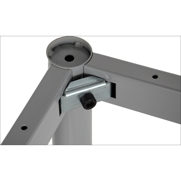 Stelaż ramowy regulowany na wysokość, 136x66 cm - noga okrągła. Do stołu lub biurka. - Stema