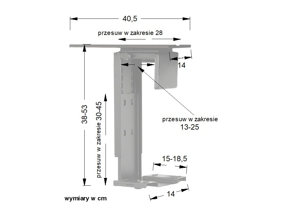 Uchwyt na komputer do biurka ST-ZA-01 - Aluminium Stema