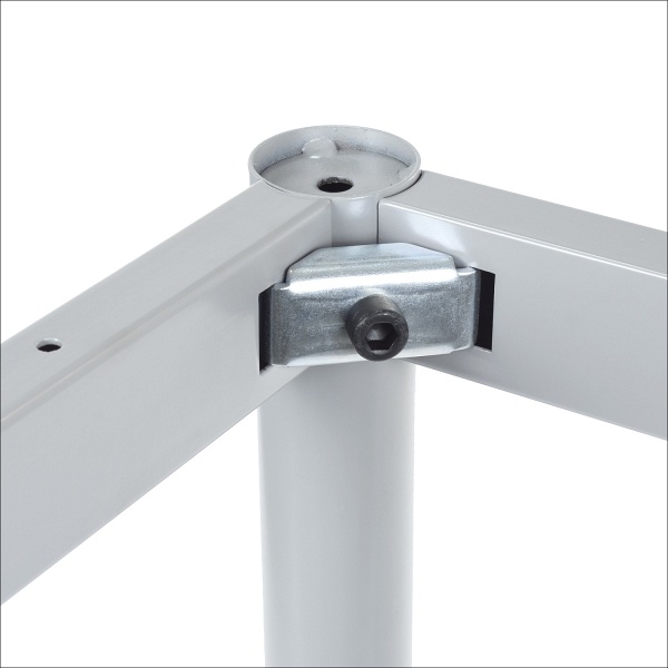 Ramowy stelaż biurka i stołu z nogą okrągłą NY-A057/156/O - 156x66 cm, czarny Stema