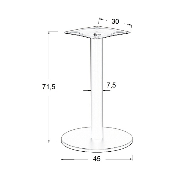 Podstawa stolika metalowa SH-2010-2/B - ∅ 45 cm Stema
