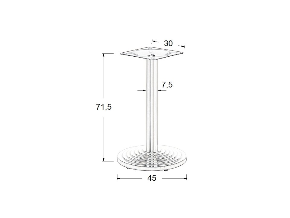 Podstawa stolika ze stali nierdzewnej SH-2013/S - ∅ 45 cm Stema