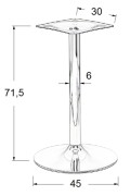 Podstawa stolika chromowana SH-4005 chrom - ∅ 45 cm Stema