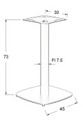 Podstawa stolika metalowa SH-3050-2/B - 45x45 cm Stema