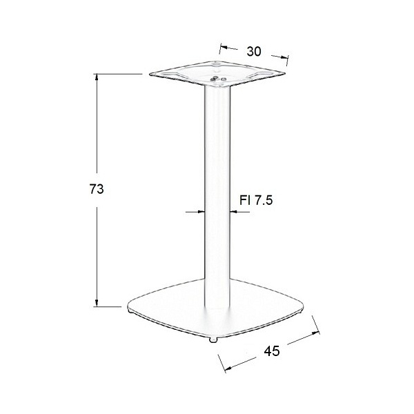 Podstawa stolika metalowa SH-3050-2/B - 45x45 cm Stema