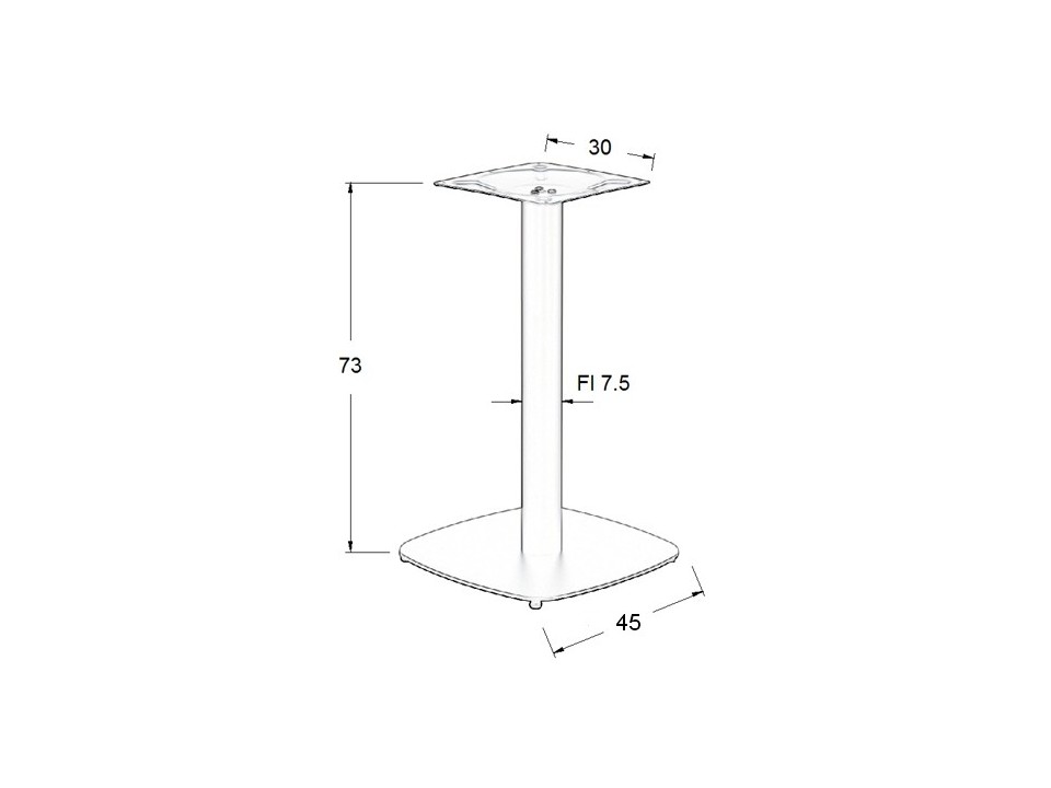 Podstawa stolika metalowa SH-3050-2/B - 45x45 cm Stema