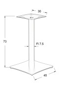 Podstawa stolika metalowa SH-3060/B - 45x45 cm Stema