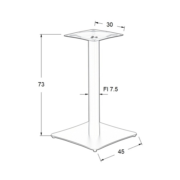 Podstawa stolika metalowa SH-3060/B - 45x45 cm Stema