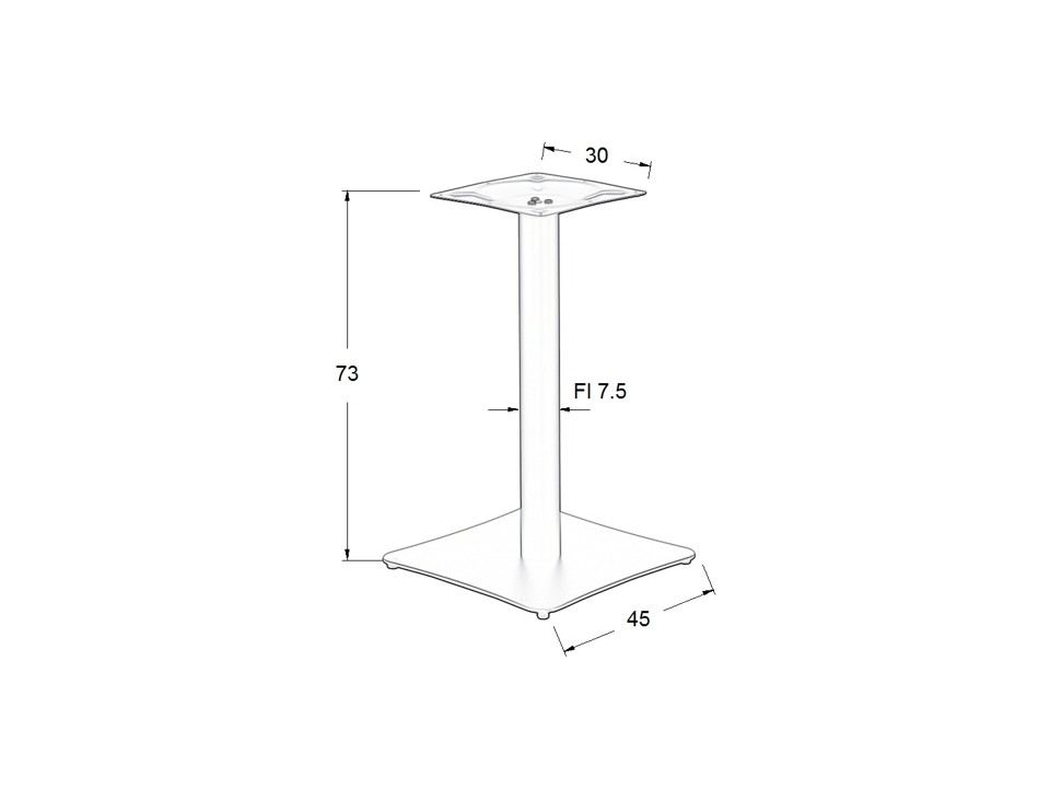 Podstawa stolika metalowa SH-3060/B - 45x45 cm Stema