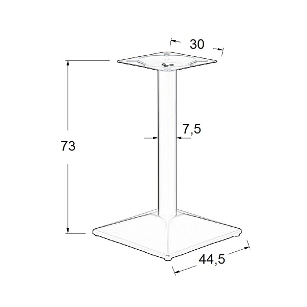 Podstawa stolika metalowa SH-4002-6/B - 44,5x44,5 cm Stema