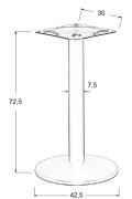Podstawa stolika metalowa SH-4003-1/B - ∅ 42,5 cm Stema