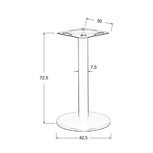 Podstawa stolika metalowa SH-4003-1/B - ∅ 42,5 cm Stema