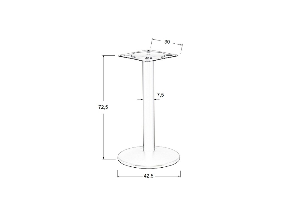 Podstawa stolika metalowa SH-4003-1/B - ∅ 42,5 cm Stema