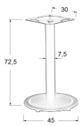 Podstawa stolika metalowa SH-4004-1/B - ∅ 45 cm Stema