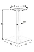 Podstawa stolika metalowa SH-5002-5/B - 45x45 cm Stema