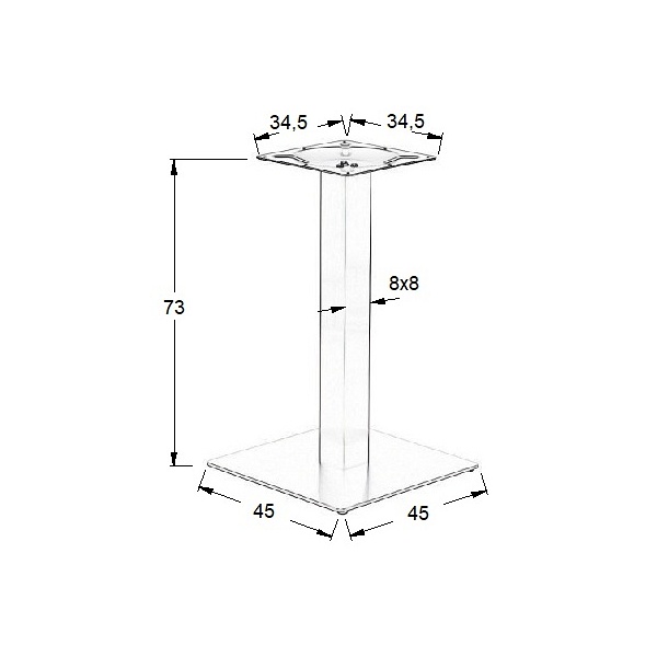 Podstawa stolika metalowa SH-5002-5/B - 45x45 cm Stema
