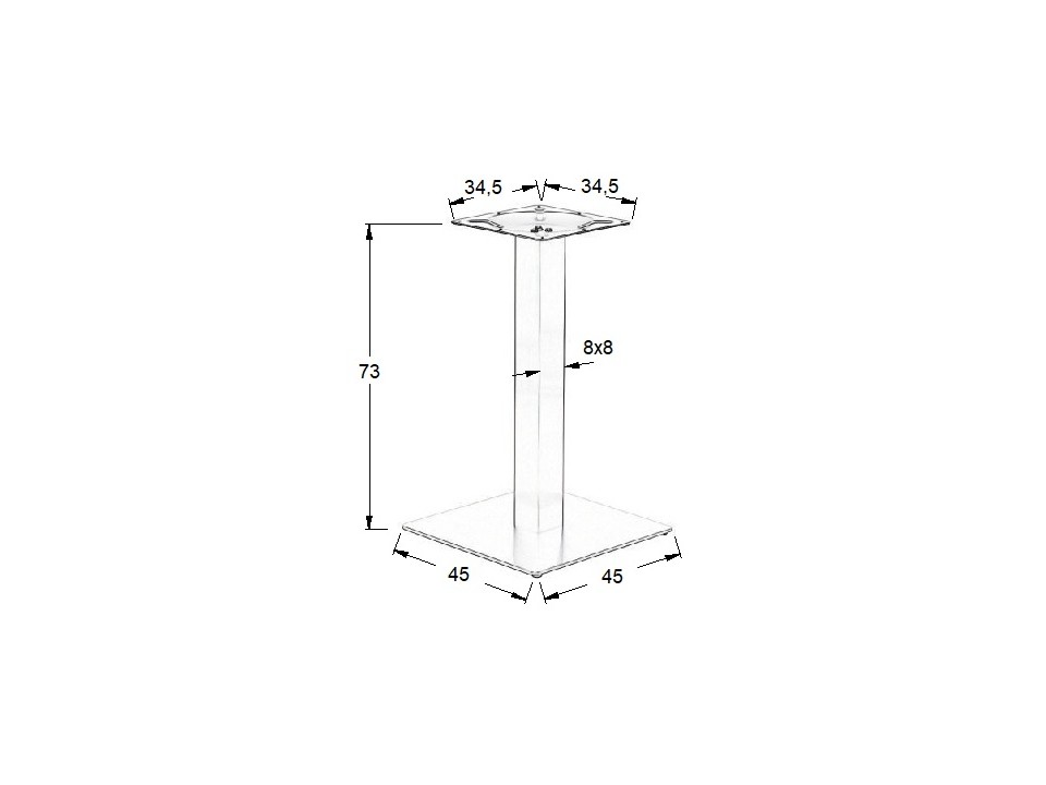 Podstawa stolika metalowa SH-5002-5/B - 45x45 cm Stema