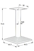 Podstawa stolika żeliwna SH-5014-6/B - 45x45 cm Stema
