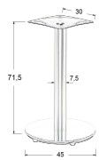 Podstawa stolika ze stali nierdzewnej SH-2001-1/P polerowana - ∅ 45 cm Stema
