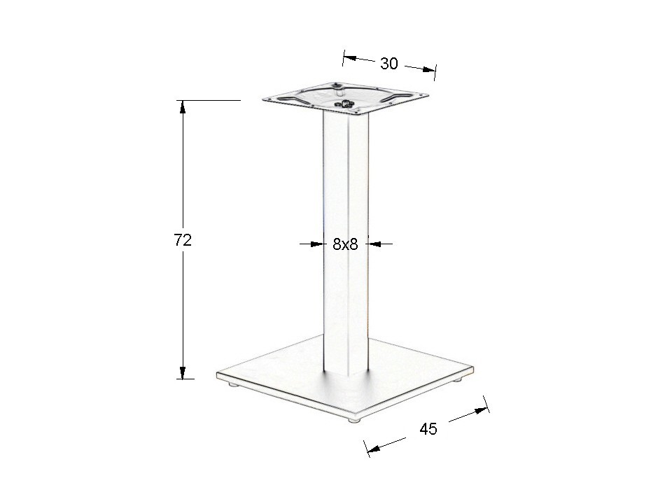 Podstawa stolika metalowa SH-2011-2/A - 45x45 cm Stema