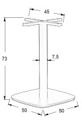 Podstawa stolika metalowa SH-3050-3/B - 50x50 cm Stema