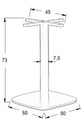 Podstawa stolika metalowa SH-3050-3/A - 50x50 cm Stema