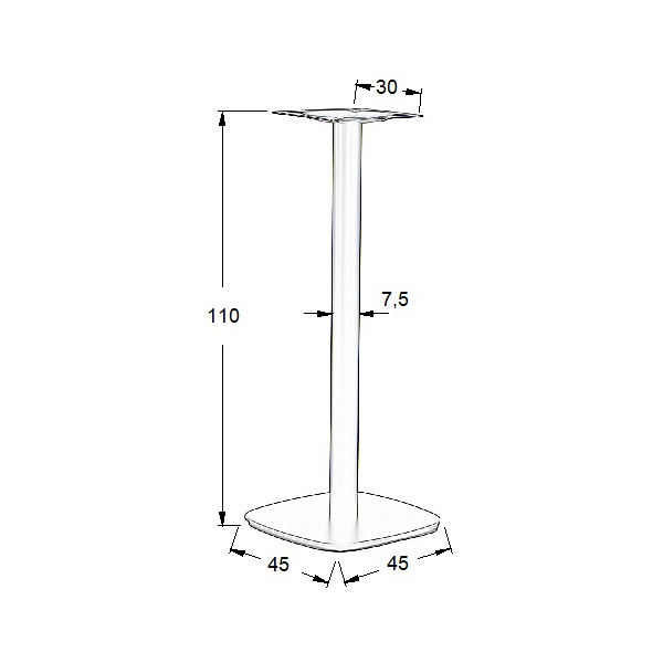 Podstawa stolika metalowa SH-3050-2/H/B - 45x45 cm Stema