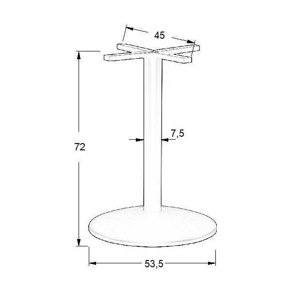 Podstawa stolika metalowa SH-4003-7/B - ∅ 53,5 cm Stema