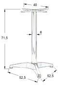 Podstawa stolika aluminiowa SH-7002/A aluminium - ∅ 61 cm Stema