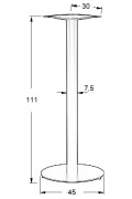 Podstawa stolika metalowa SH-5001-5/H/B - ∅ 45 cm Stema