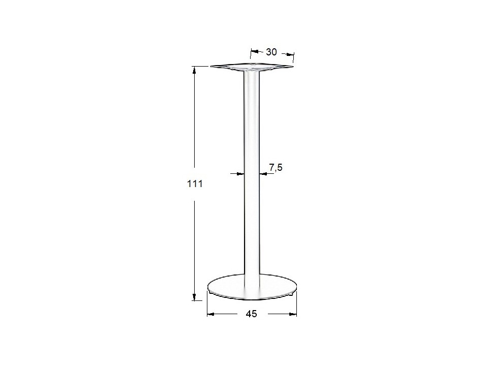 Podstawa stolika metalowa SH-5001-5/H/B - ∅ 45 cm Stema