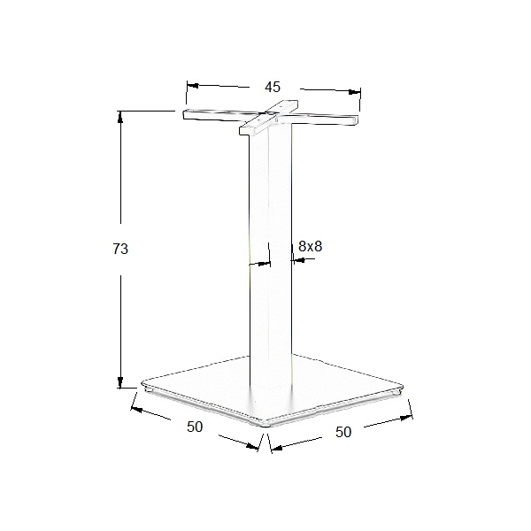 Podstawa stolika metalowa SH-5002-6/B - 50x50 cm Stema