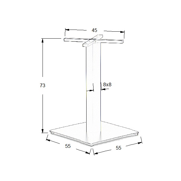 Podstawa stolika metalowa SH-5002-7/B - 55x55 cm Stema