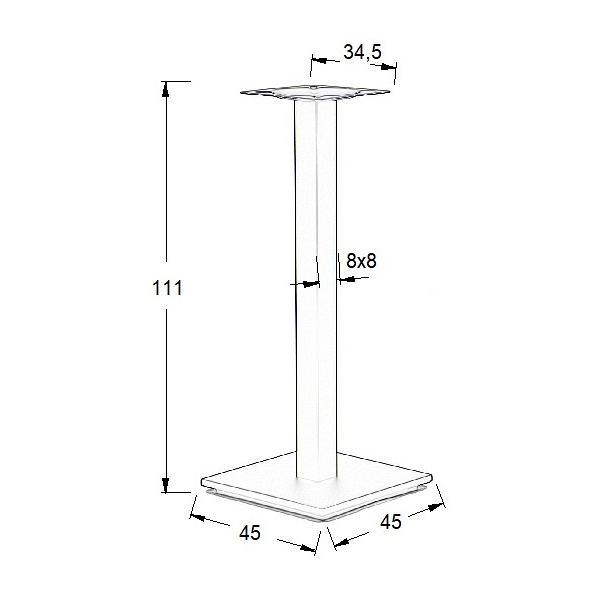 Podstawa stolika metalowa SH-5002-5/H/B - 45x45 cm Stema