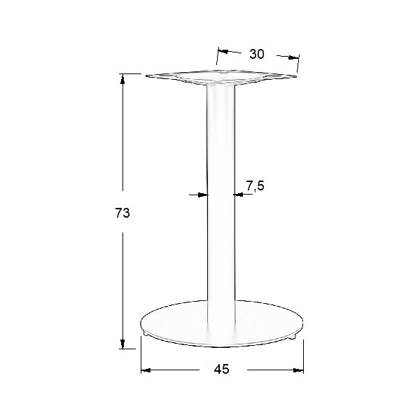 Podstawa stolika metalowa SH-5001-5/B - ∅ 45 cm Stema