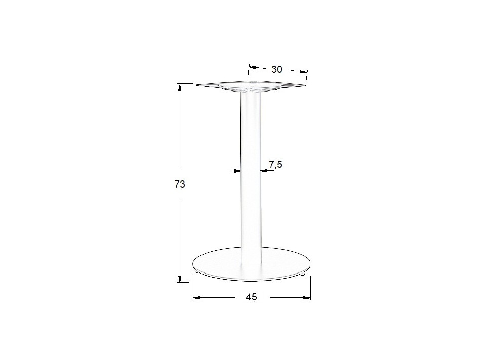 Podstawa stolika metalowa SH-5001-5/B - ∅ 45 cm Stema