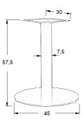 Podstawa stolika metalowa SH-5001-5/L/B - ∅ 45 cm Stema