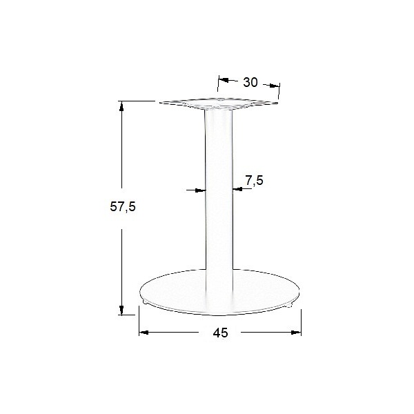 Podstawa stolika metalowa SH-5001-5/L/B - ∅ 45 cm Stema