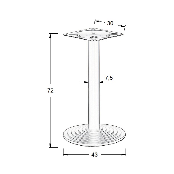 Podstawa stolika żeliwna SH-5005-1/B - ∅ 43 cm Stema