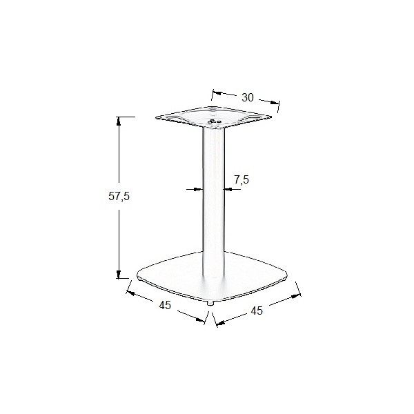 Podstawa stolika metalowa SH-3050-2/L/B - 45x45 cm Stema