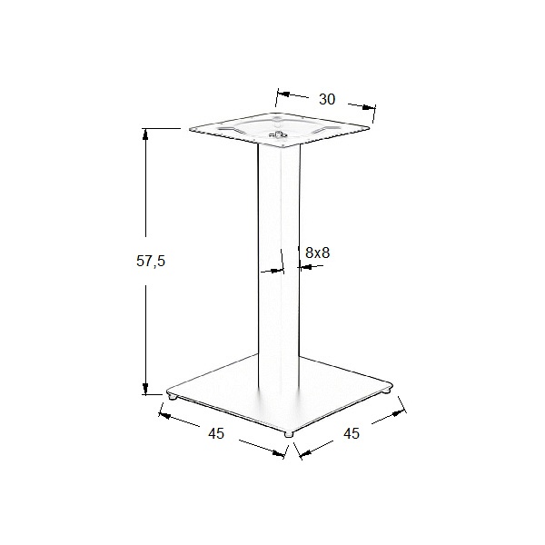 Podstawa stolika metalowa SH-5002-5/L/B - 45x45 cm Stema