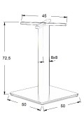 Podstawa stolika ze stali nierdzewnej SH-3002-6/P polerowana - 50x50 cm Stema