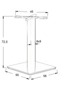 Podstawa stolika ze stali nierdzewnej SH-3002-7/P polerowana - 55x55 cm Stema