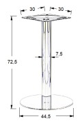 Podstawa stolika ze stali nierdzewnej SH-3001-5/P polerowana - ∅ 44,5 cm Stema