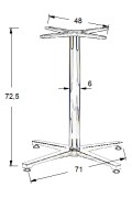 Podstawa stolika aluminiowa SH-7700/A aluminium - 71x71 cm Stema