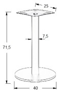 Podstawa stolika metalowa SH-2010-1/B - ∅ 40 cm Stema